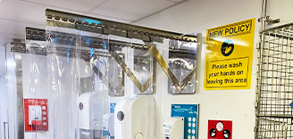 Segregation screens for social distancing in the work place